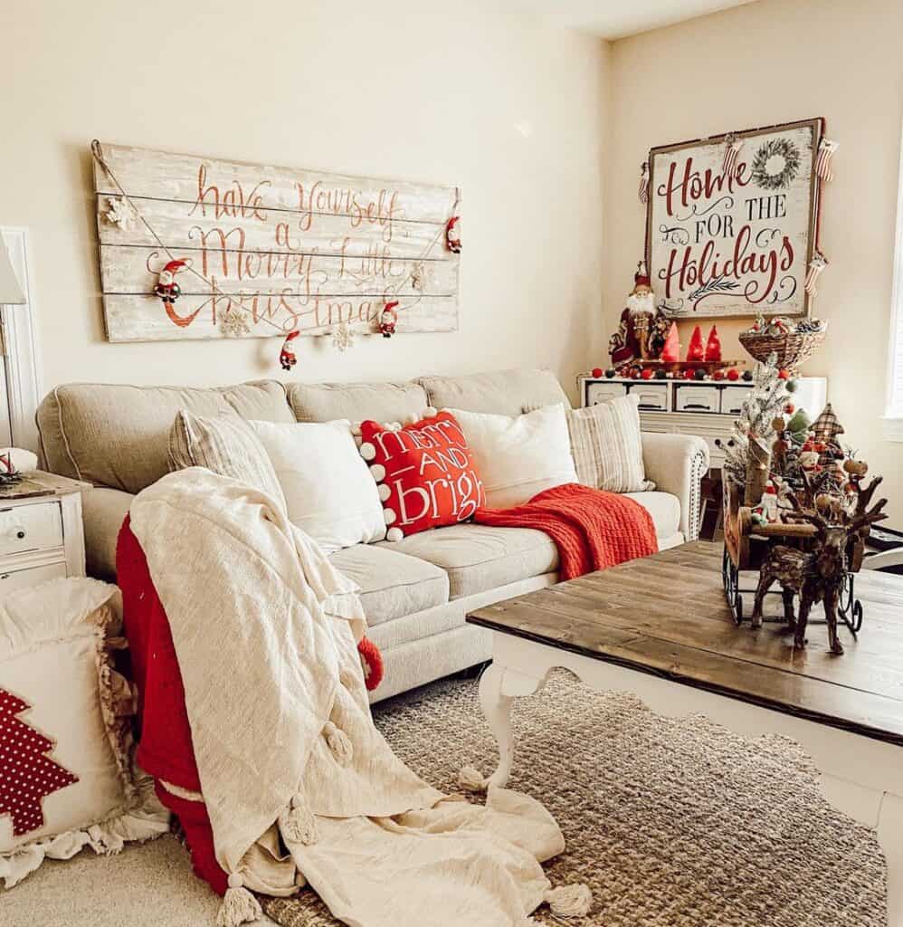 34 Red and White Christmas Décor Ideas That Will Knock Santa's