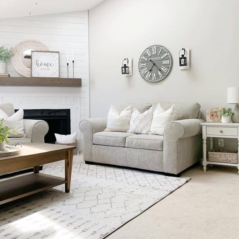 Agreeable Gray Wall with Gray Loveseat - Soul & Lane