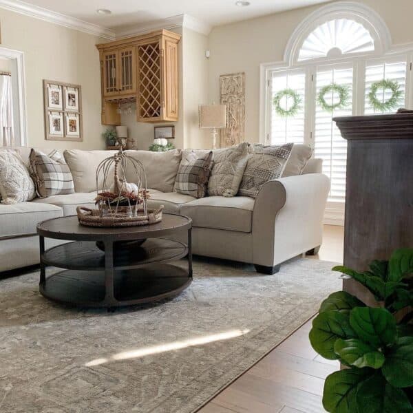 Round Coffee Table with Sectional Couch Ideas