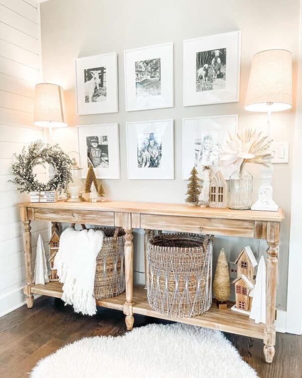 15 Chic and Trendy Ways to Style Gallery Wall Above Console Table