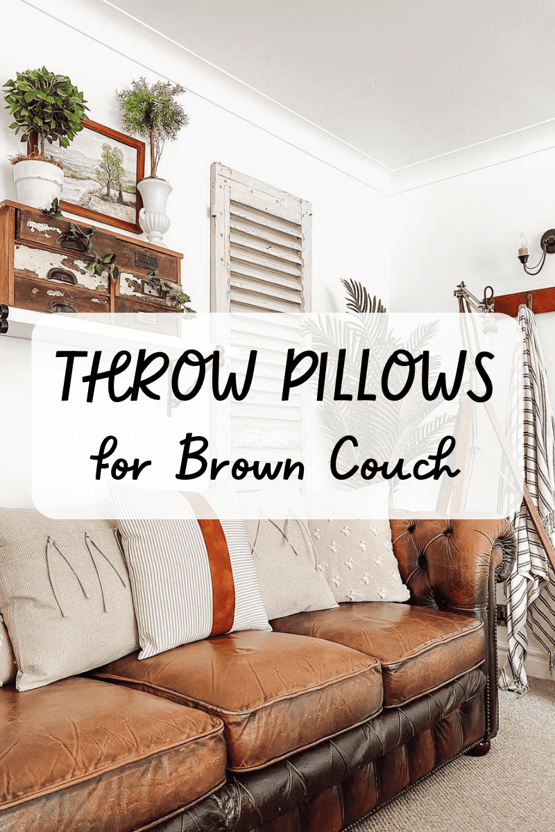 Camel Brown Throw Pillow Arrangement