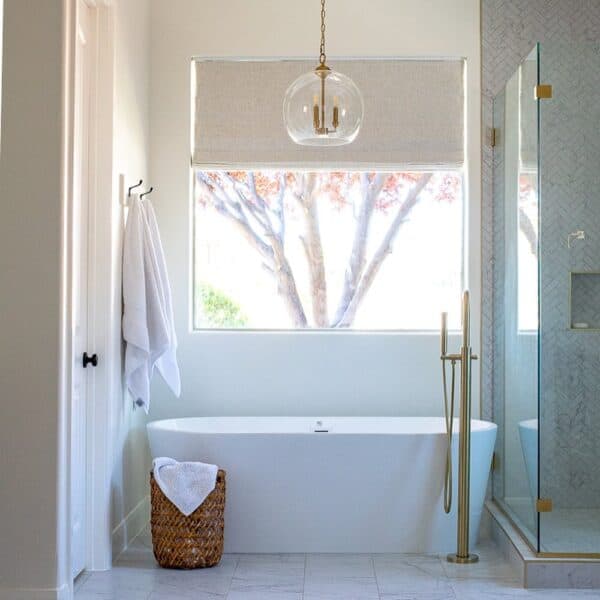 Create a Cozier Bathroom with These Farmhouse Window Treatments