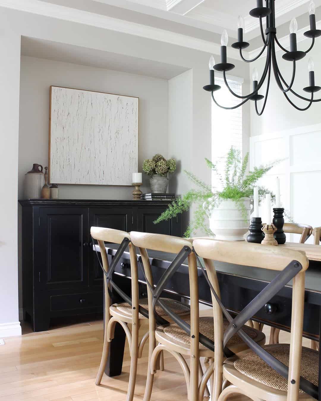 Black Rectangular Wood Dining Table with Drawers - Soul & Lane
