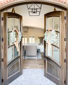 Arched Front Door With Glass Panels 240x300 