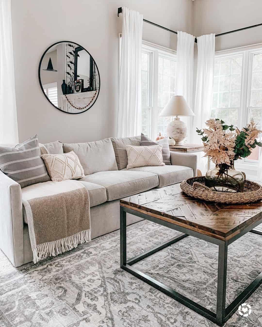 33 Mirror Above Couch Ideas That Will Add an Instant Depth