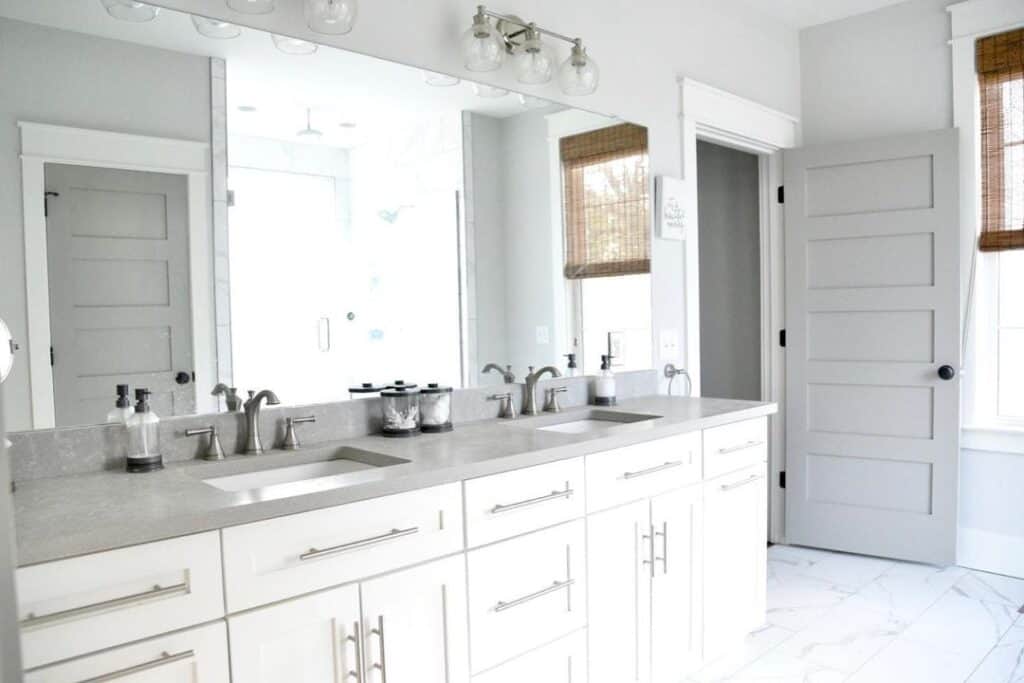 Frameless Mirror for White Bathroom Vanity - Soul & Lane