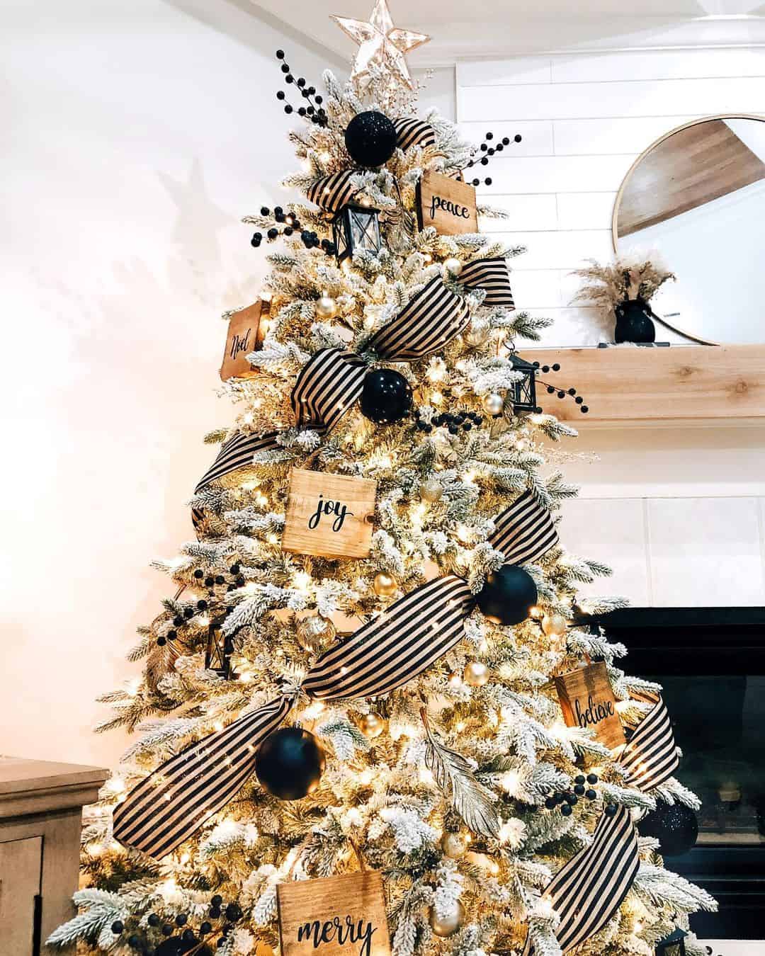 Black and White Christmas Tree Decorations - Soul & Lane
