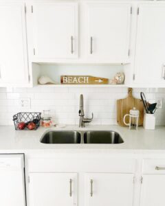 Farmhouse White Kitchen Cabinets With Sink 240x300 