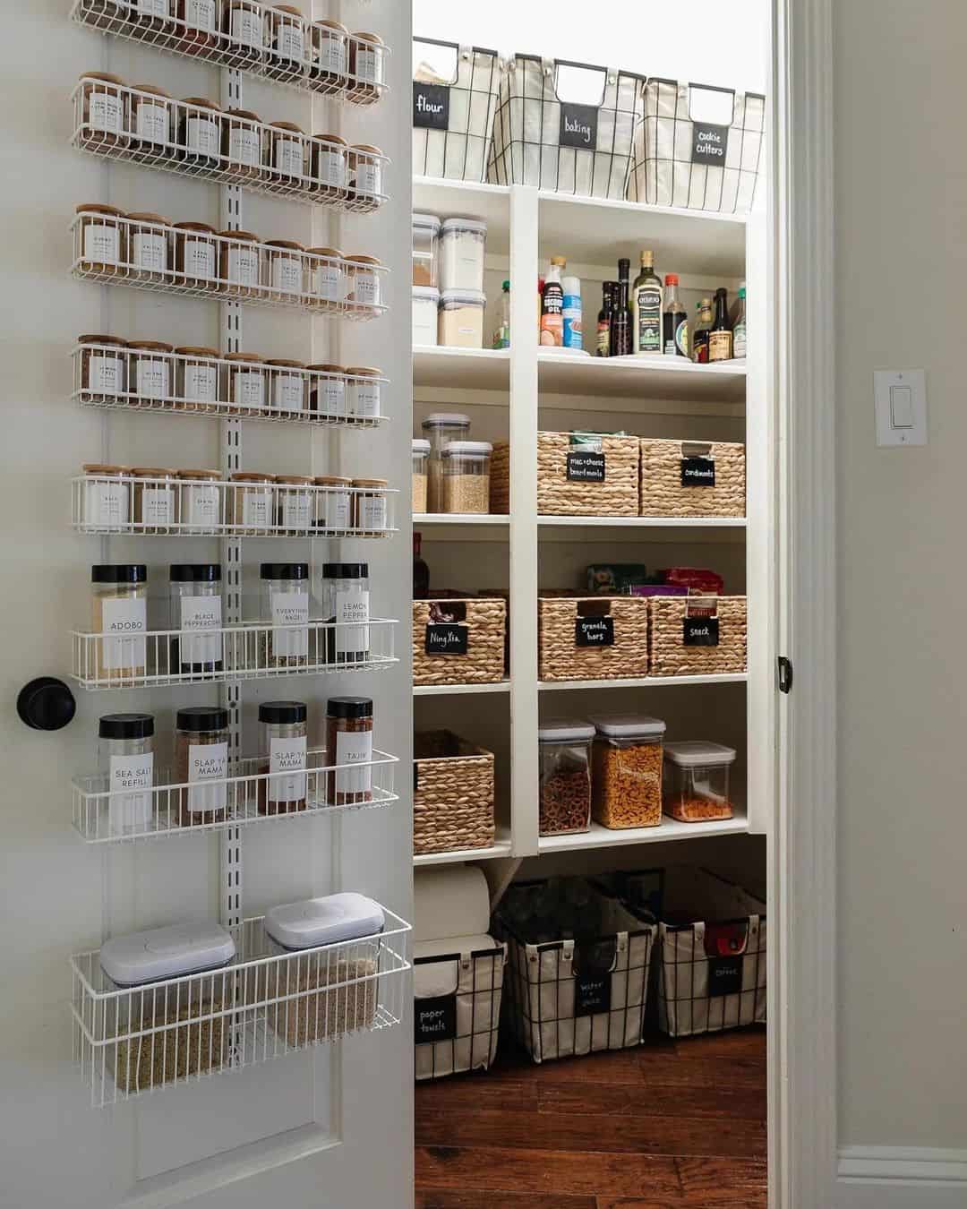 Pantry with Metal Wire Spice Rack - Soul & Lane