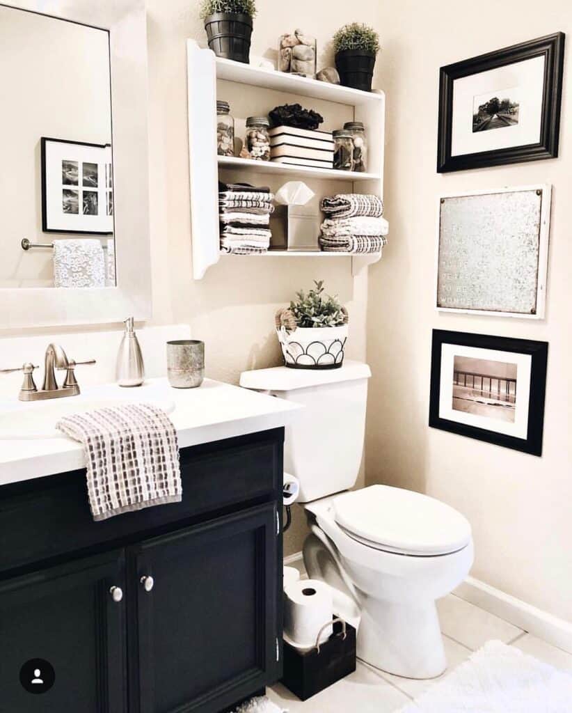 27 Useful Over the Toilet Cabinet and Shelf Storage Options