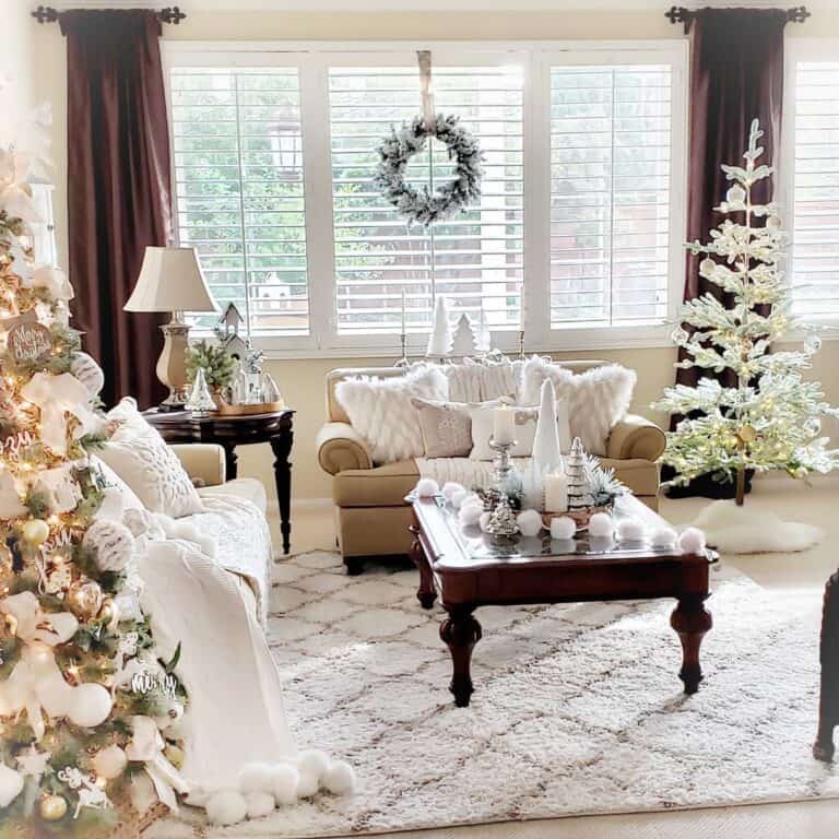 Formal Living Room Winter Decorations