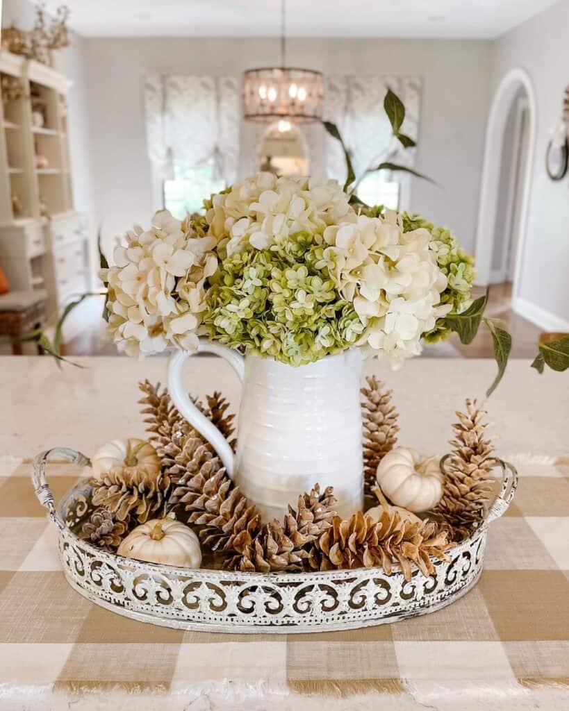 Neutral Beige and White Centerpiece - Soul & Lane