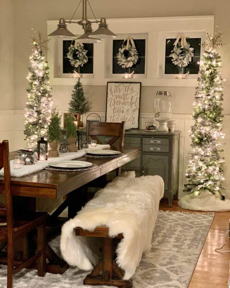 Winter Glam Décor Inspiration for the Dining Room