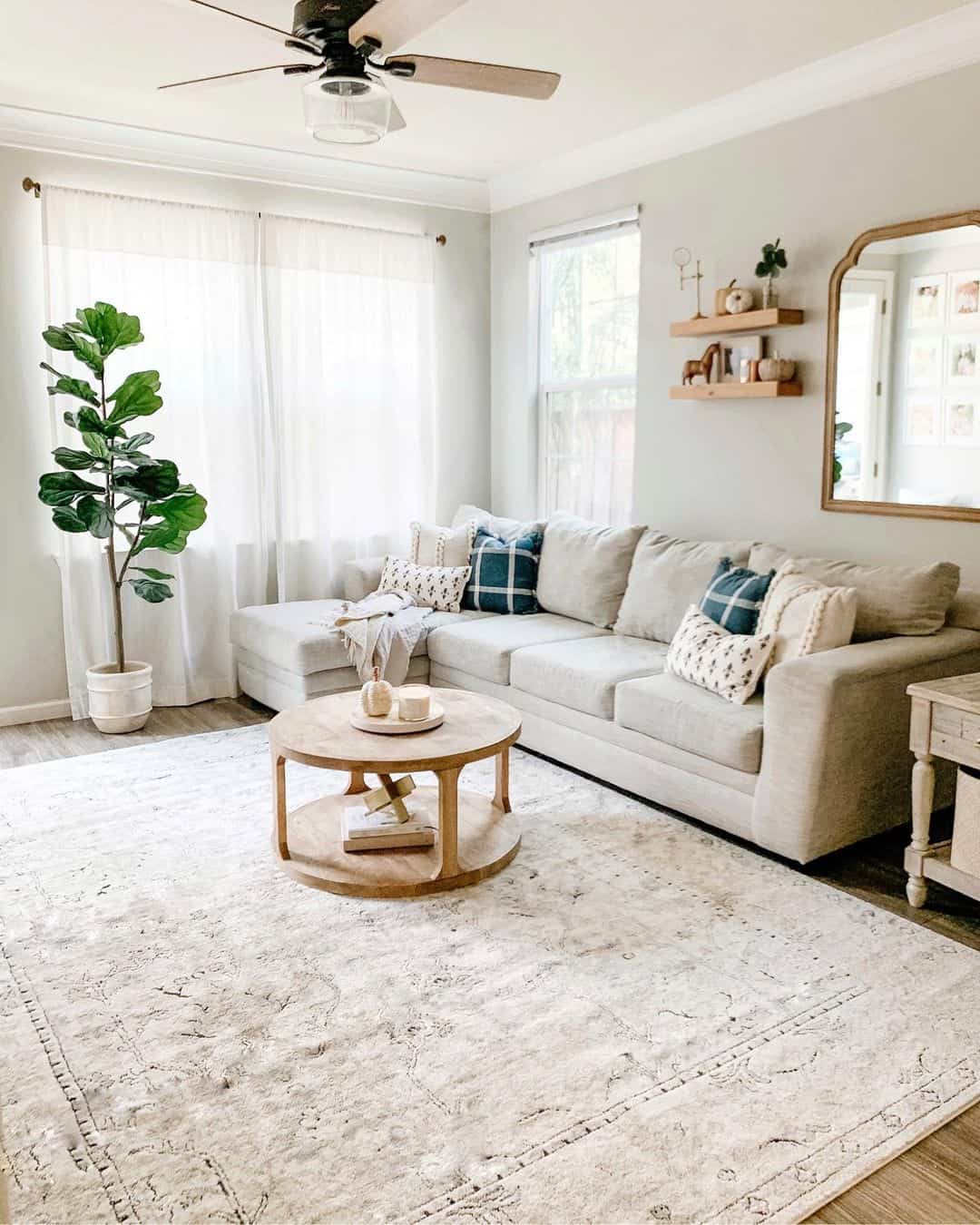 Beige Living Room with Natural Accessories - Soul & Lane
