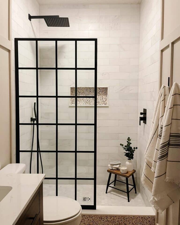 Gorgeous Black Tile Showers