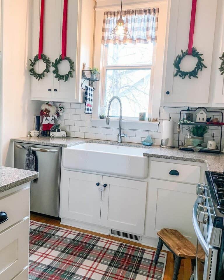 Holiday Kitchen With Red And Green Buffalo Plaid Accents 768x960 