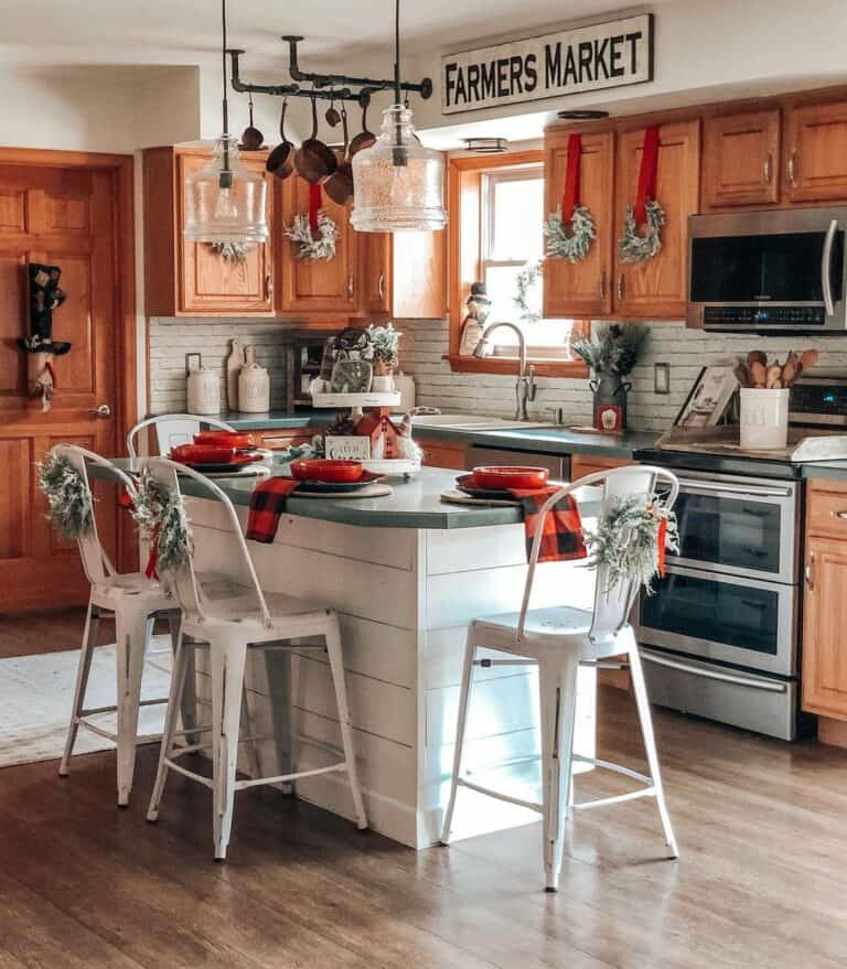 Red Buffalo Plaid Decor For Your Kitchen 768x879 