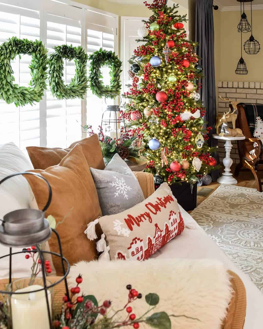 Colorful Christmas Living Room - Soul & Lane