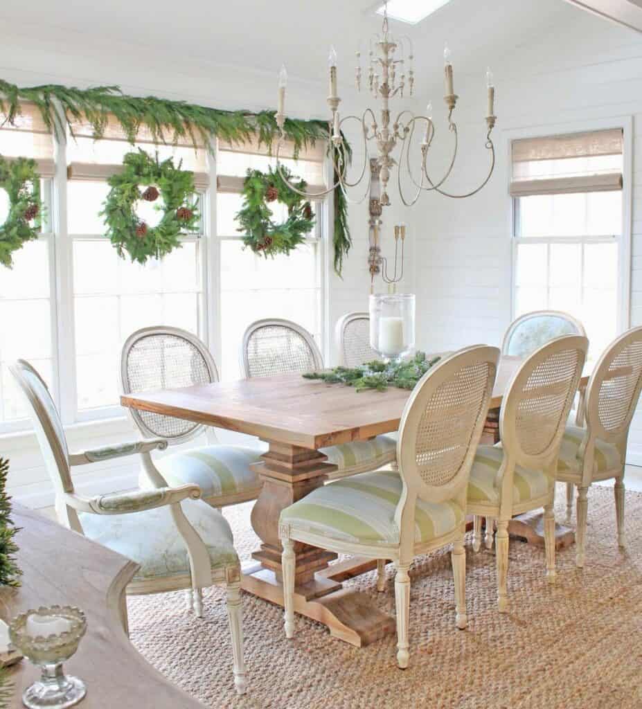 Elegant Green and White Dining Room - Soul & Lane