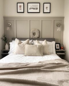 Gray Wainscoting Bedroom Design - Soul & Lane