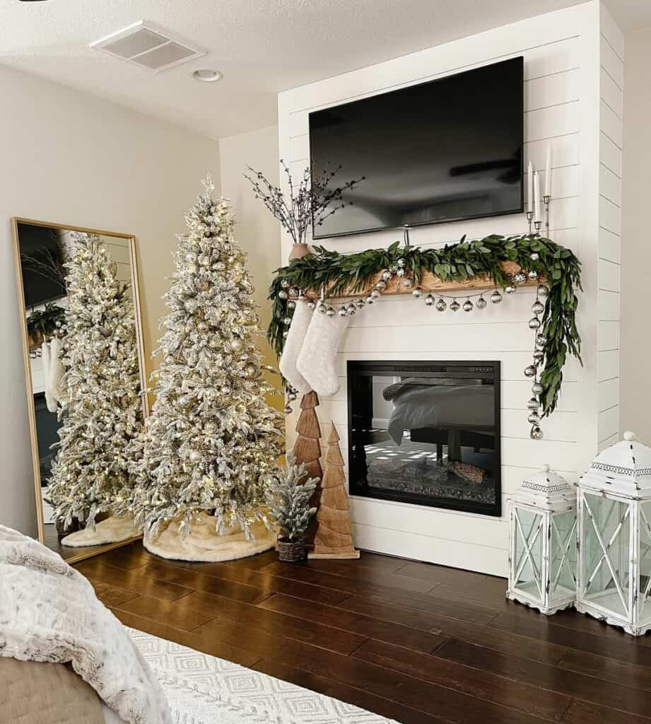 Master Bedroom With a Gorgeous White Fireplace - Soul & Lane