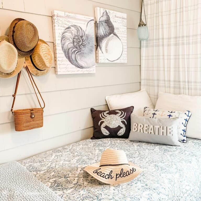 Decorating with Wire Baskets Coastal Style