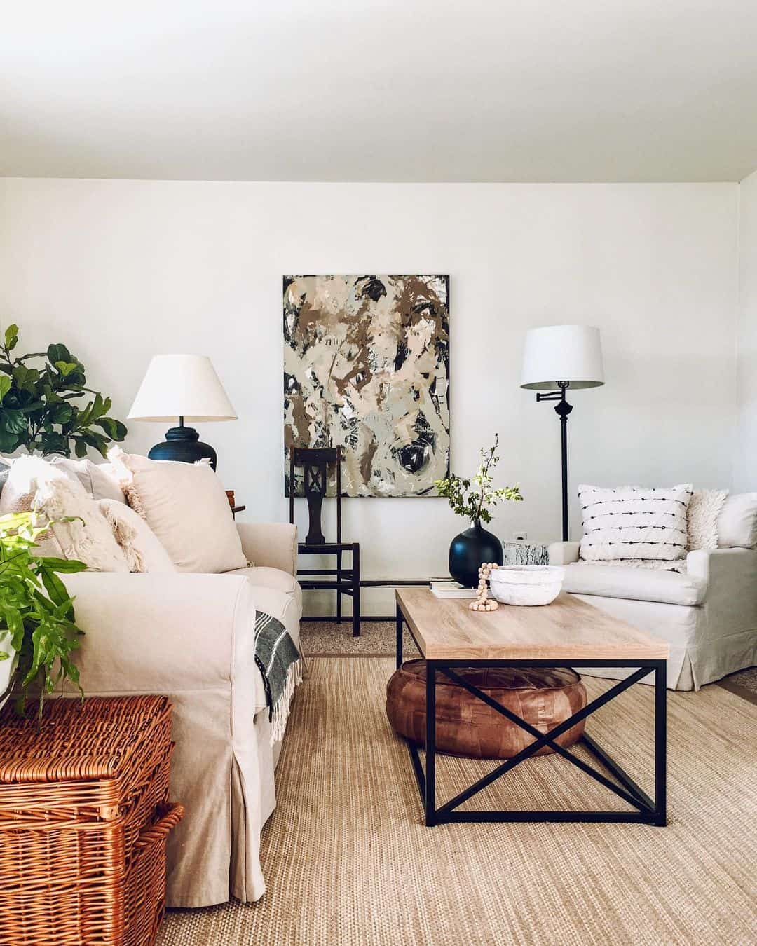 Neutral Color-scheme Living Room Décor - Soul & Lane