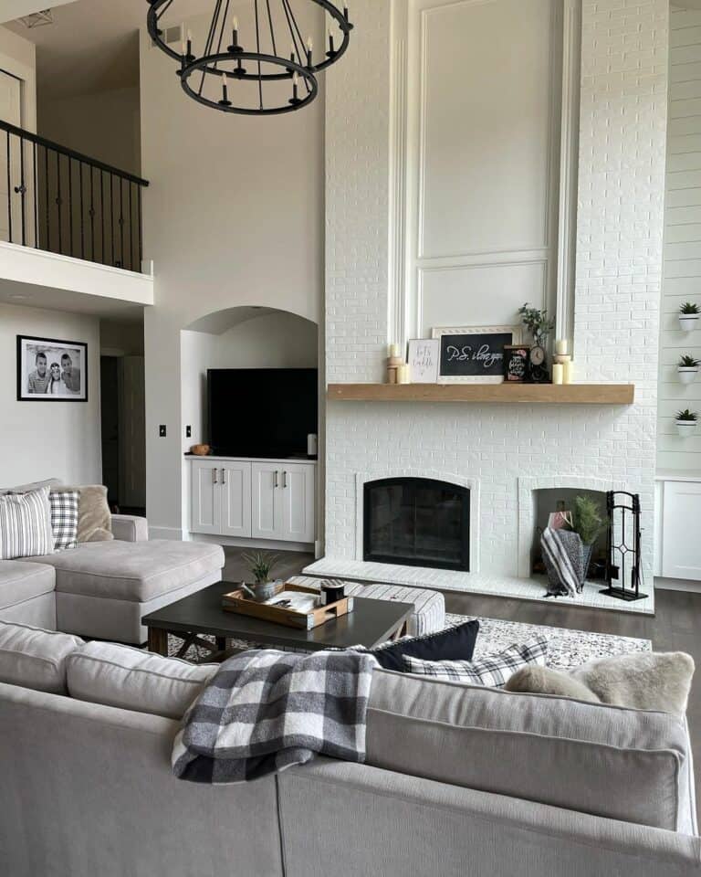 Glam Living Room With Fireplace Console - Soul & Lane