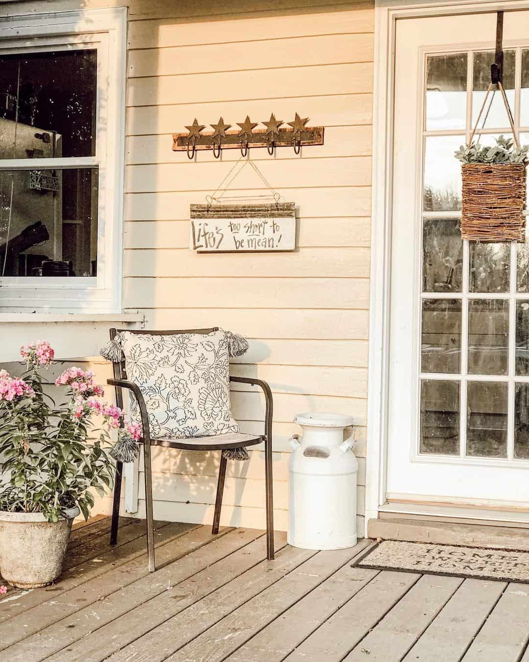 Rustic Farmhouse Decorations for a Small Porch - Soul & Lane