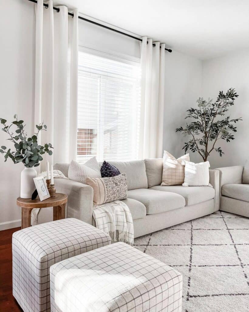 Simple Light Gray Minimalist Living Room Ideas - Soul & Lane