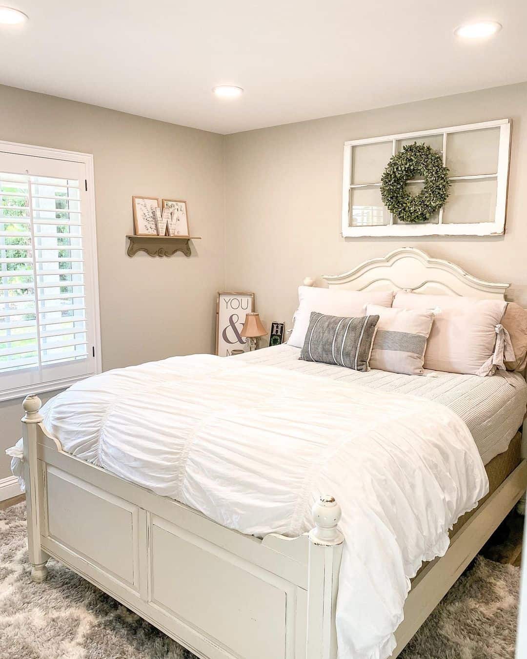 Small Neutral Bedroom With White Décor - Soul & Lane