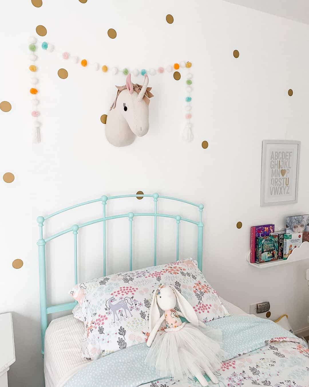 Unicorn Accessories in a Polka-dot Bedroom - Soul & Lane