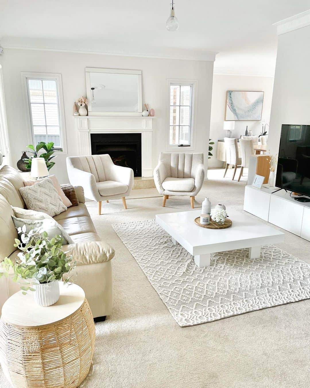 White Living Room Seating Ideas - Soul & Lane