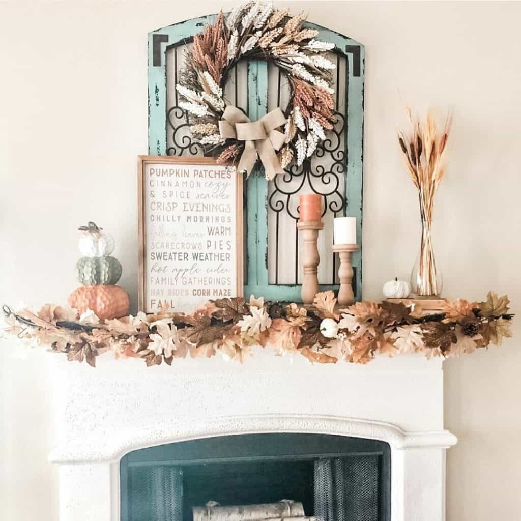 Autumn Wreath Hung on French Doors - Soul & Lane