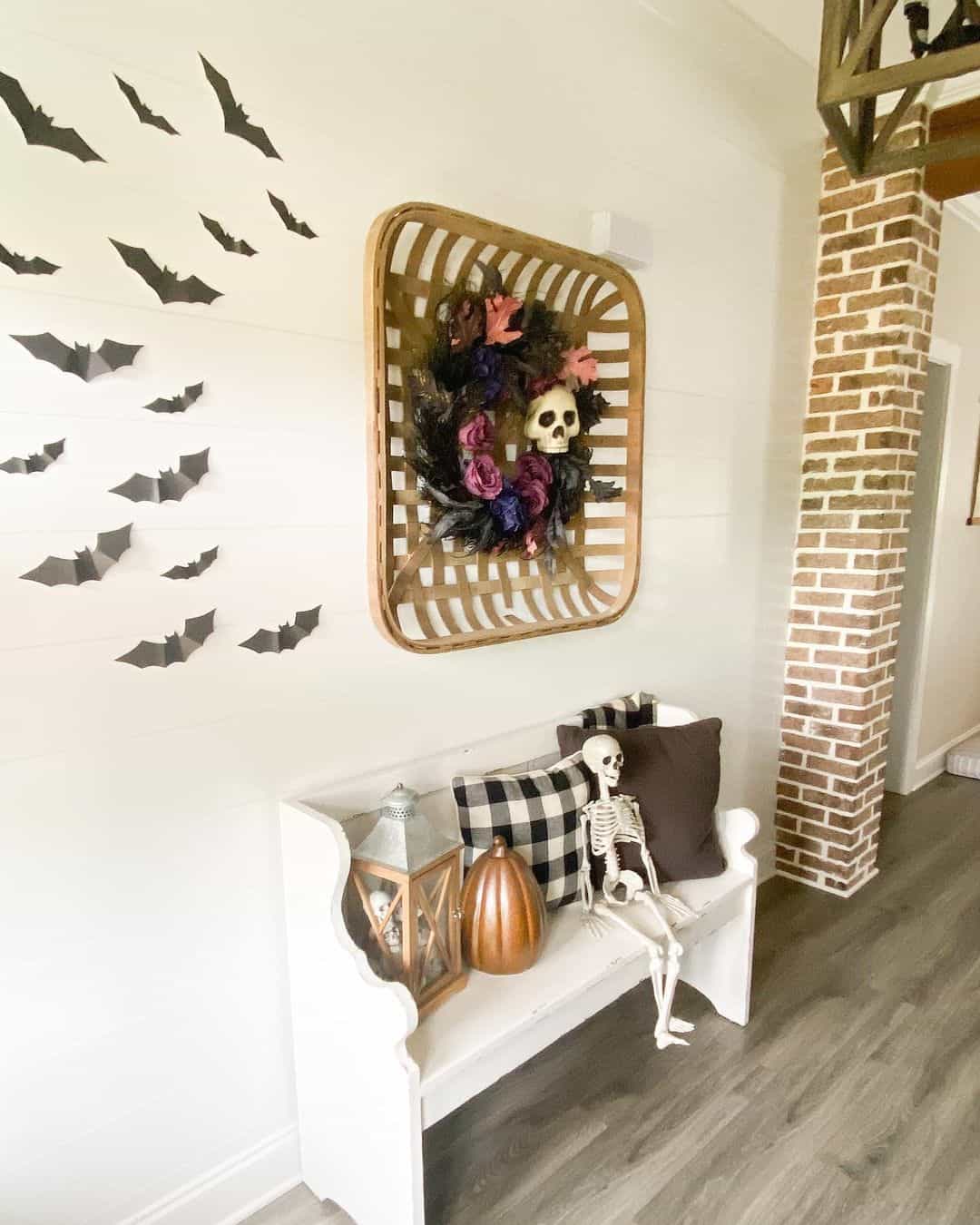 Bright Entryway Complete With Skeleton Decor - Soul & Lane