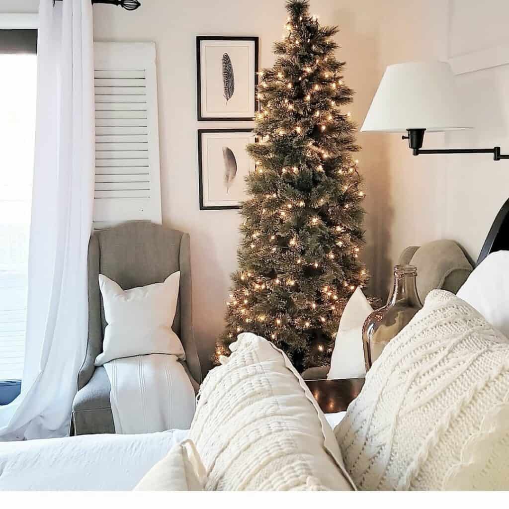Elegant Neutral Bedroom With Glowing Tree - Soul & Lane